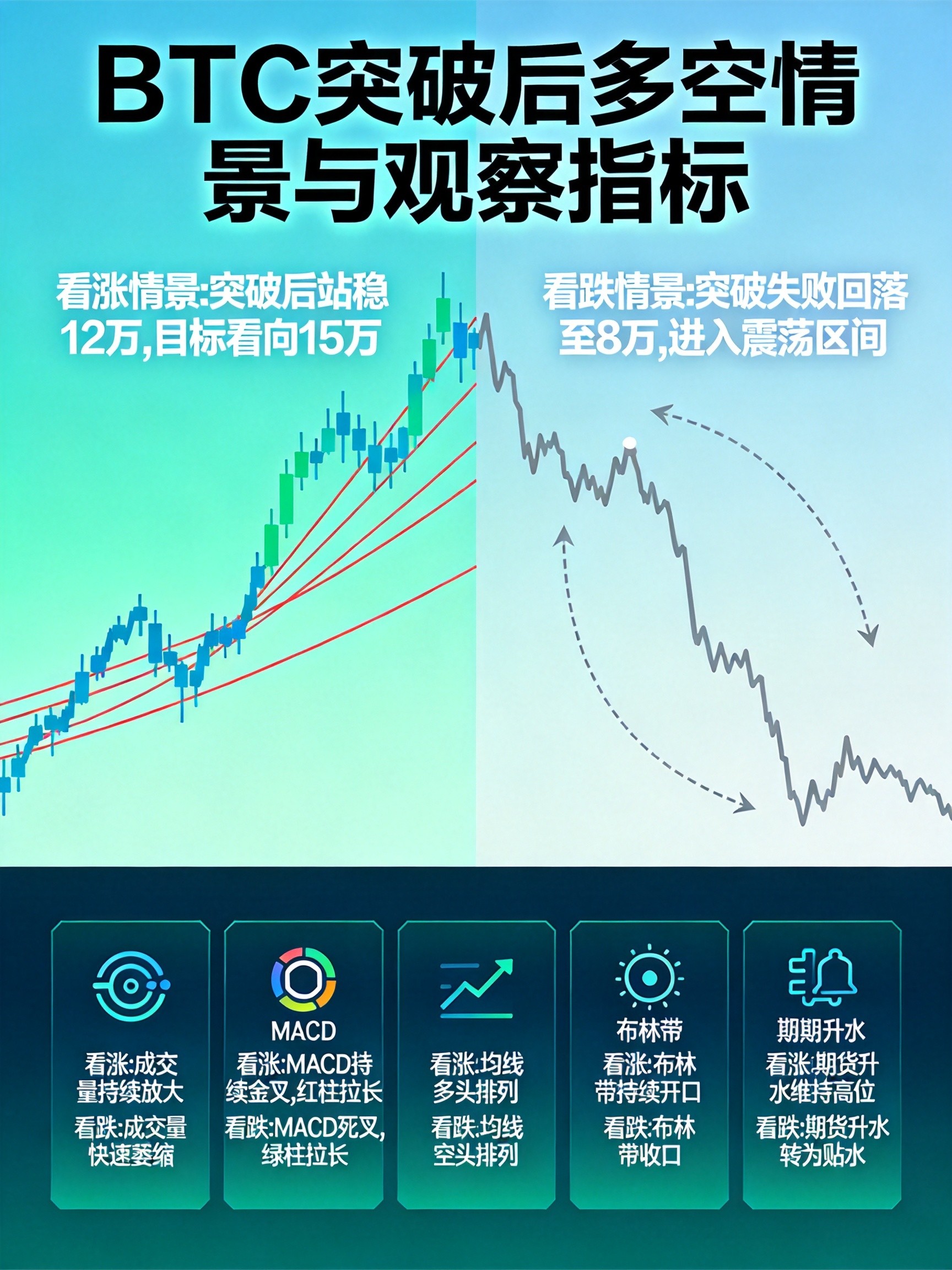BTC突破后走势情景对比与关键观察指标 BTC突破后走势情景对比与关键观察指标